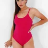 Body Bretelles Logo Imprime Rose Fonce