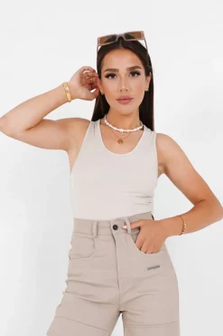 Body Brode Large Bretelles Beige