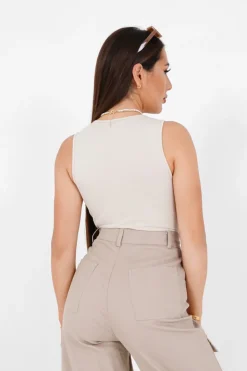 Body Brode Large Bretelles Beige