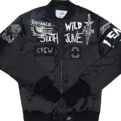 Bomber Imprime Crew Noir