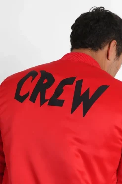 Bomber Imprime Crew Rouge