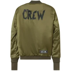 Bomber Imprime Crew Vert Kaki