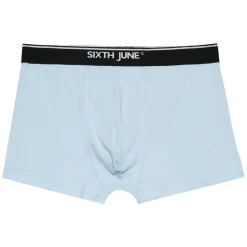 Boxer Uni Bande Bleu Clair