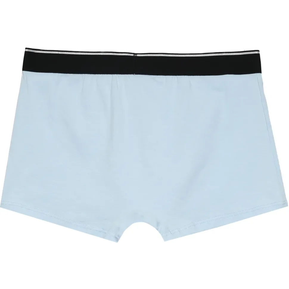 Boxer Uni Bande Bleu Clair