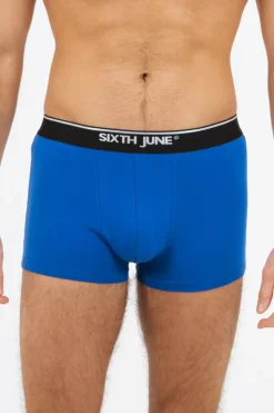 Boxer Uni Bande Bleu Fonce