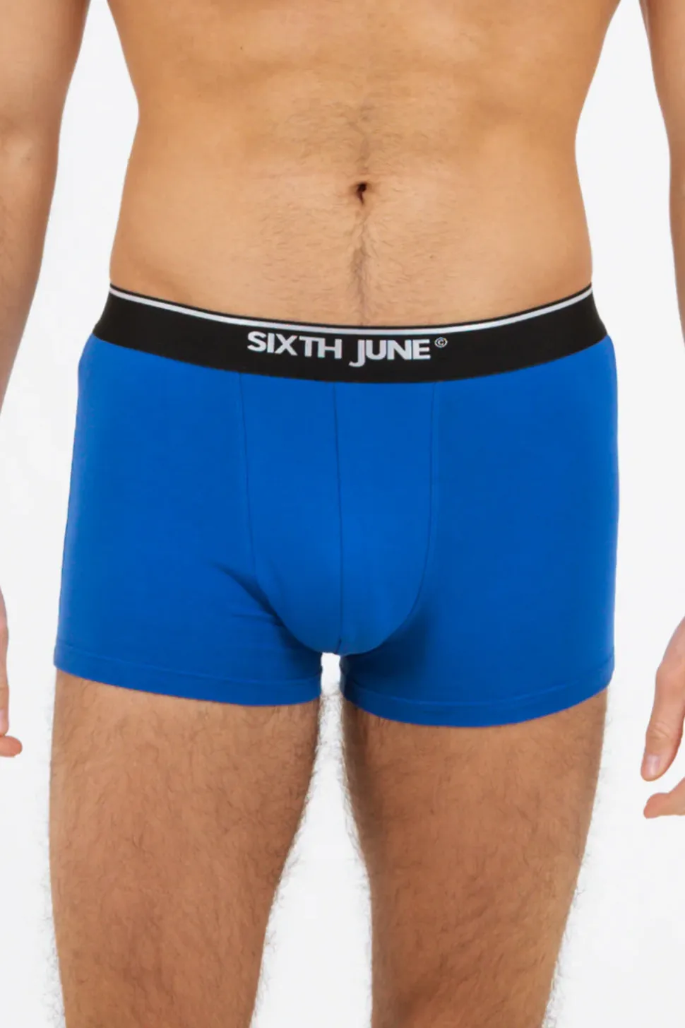 Boxer Uni Bande Bleu Fonce