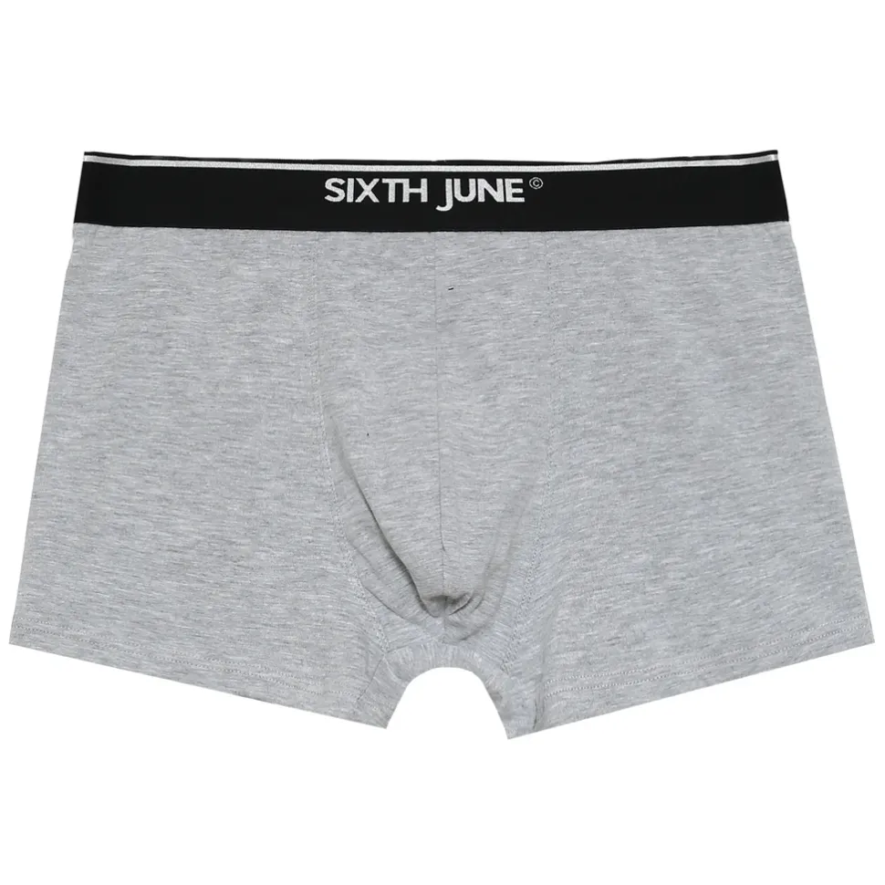 Boxer Uni Bande Gris