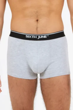 Boxer Uni Bande Gris