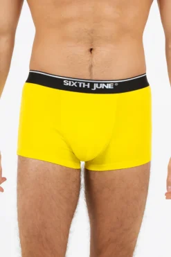 Boxer Uni Bande Jaune