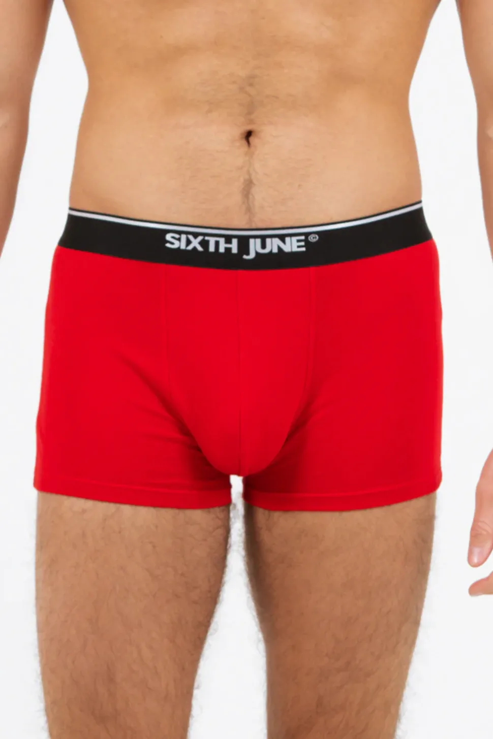 Boxer Uni Bande Rouge