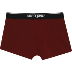 Boxer Uni Bande Rouge Bordeaux