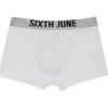 Boxer Uni Texte Blanc