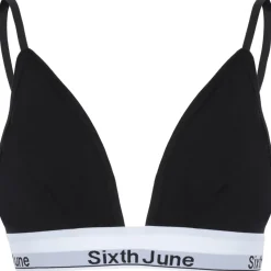 Brassiere Bretelles Bande Logo Noir
