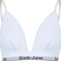 Brassiere Bretelles Bande Logo Blanc