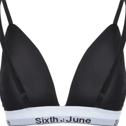 Brassiere Bretelles Bande Logo Noir