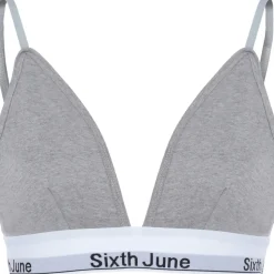 Brassiere Bretelles Fines Bande Gris