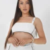 Brassiere Cotelee Signature Blanc