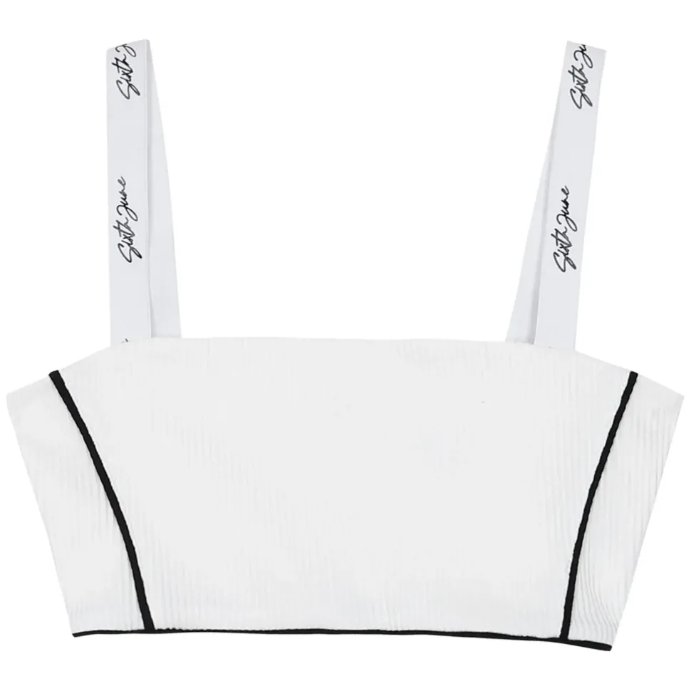 Brassiere Cotelee Signature Blanc