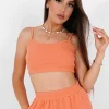 Brassiere Gaufree Logo Orange