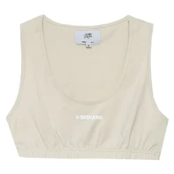 Brassiere Logo Imprime Beige Clair
