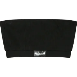 Brassiere Sans Bretelles Cotelee Noir