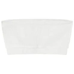 Brassiere Sans Bretelles Cotelee Blanc Casse