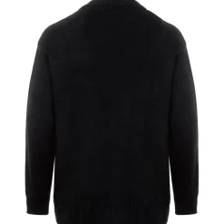 Cardigan Maille Coeur Brode Noir