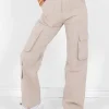 Cargo Jambes Larges Beige
