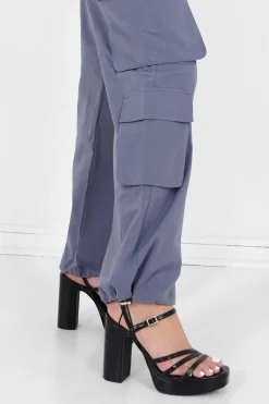 Cargo Jambes Larges Gris