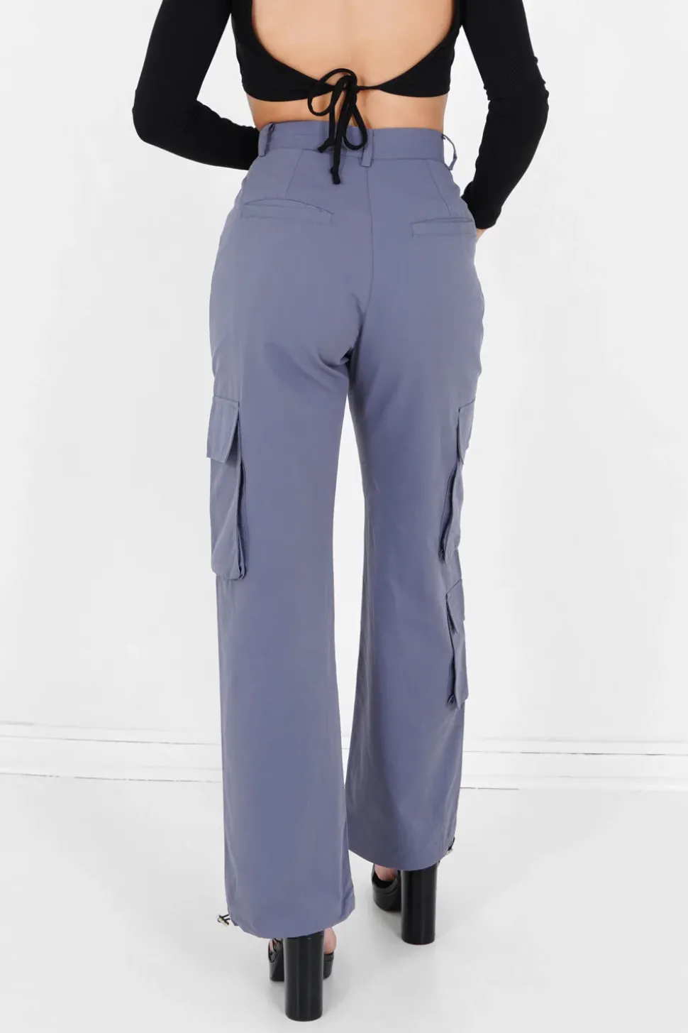 Cargo Jambes Larges Gris