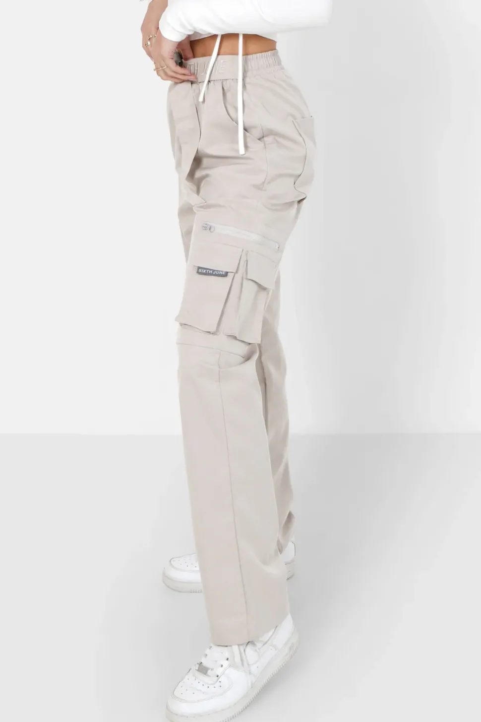 Cargo Tactique Ceinture Gris Clair