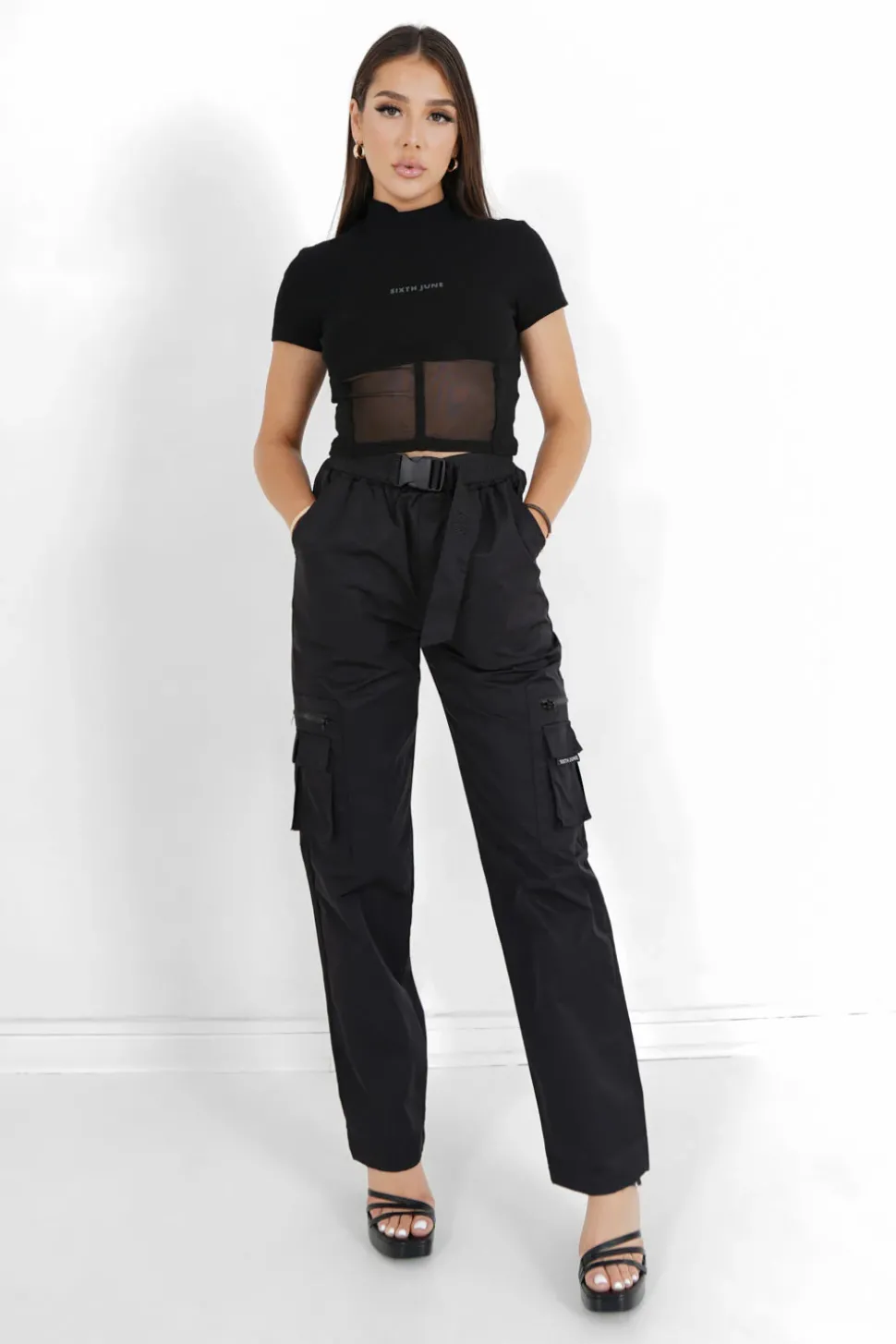 Cargo Tactique Ceinture Noir
