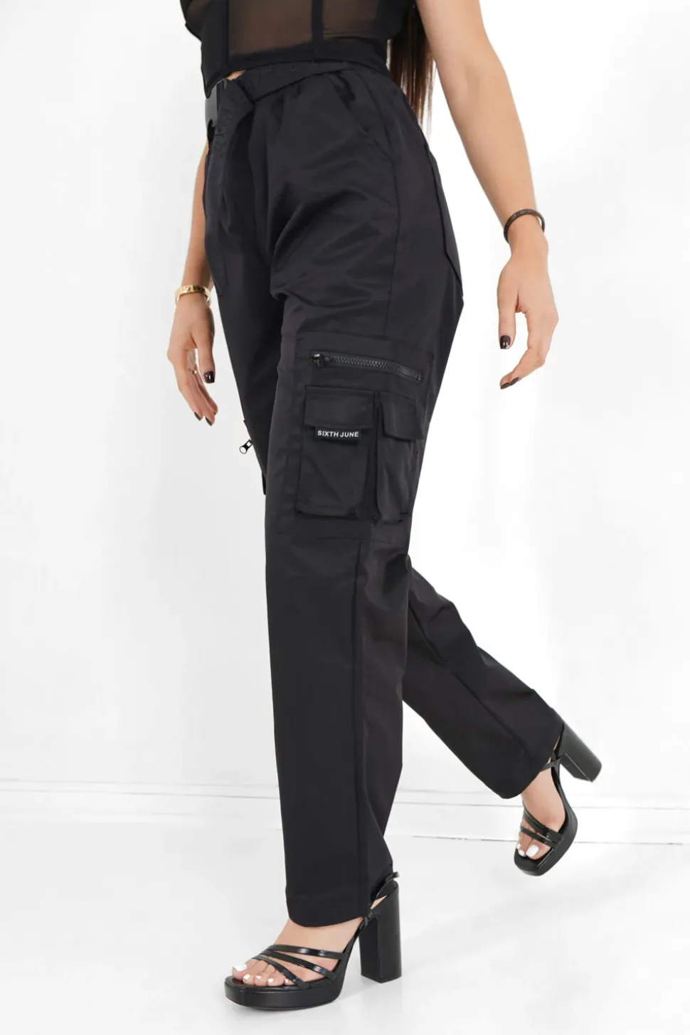 Cargo Tactique Ceinture Noir