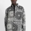 Chemise Cargo Bandana Patchwork Noir