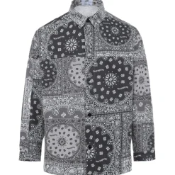 Chemise Cargo Bandana Patchwork Noir