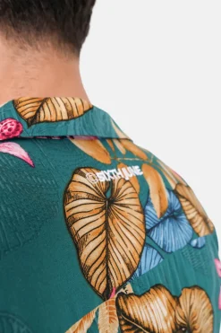 Chemise Fluide Fleurie Vert