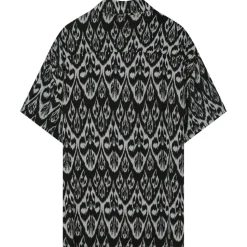 Chemise Fluide Motif Azteque Noir
