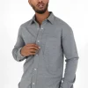 Chemise Manches Longues Gris