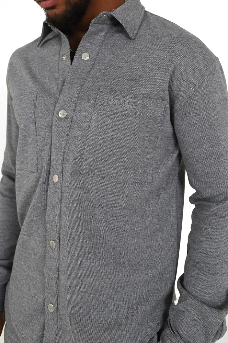 Chemise Manches Longues Gris