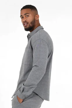 Chemise Manches Longues Gris