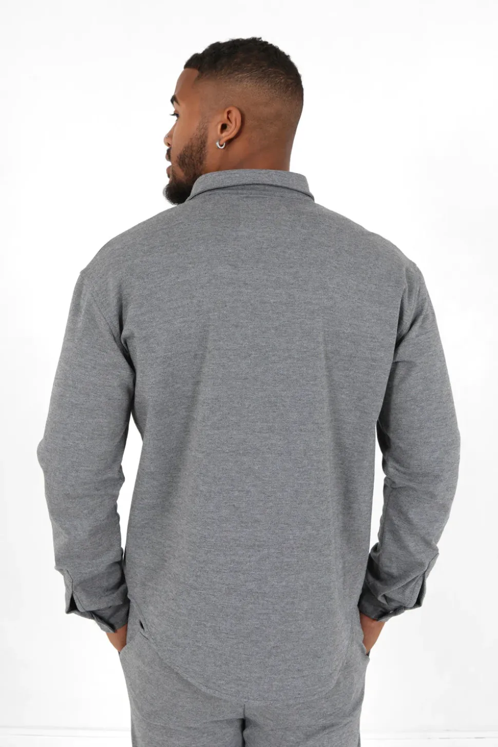 Chemise Manches Longues Gris
