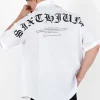 Chemise Oversize Logo Gothique Blanc