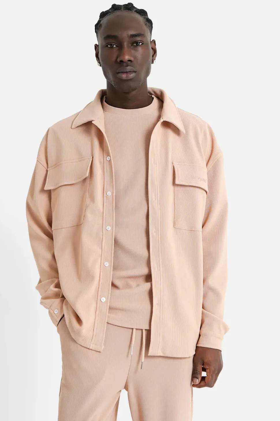 Chemise Plissee Loose Beige