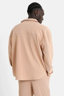 Chemise Plissee Loose Beige