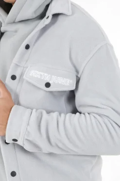 Chemise Polaire Logo Arriere Brode Gris