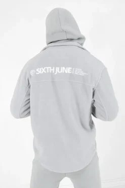 Chemise Polaire Logo Arriere Brode Gris