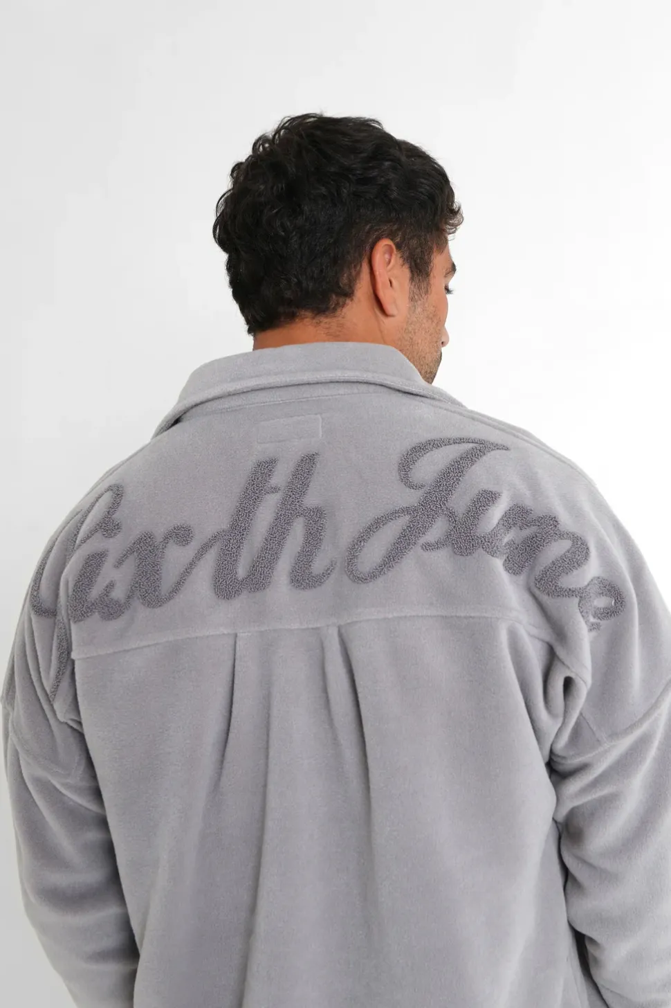 Chemise Polaire Patch Curly Gris Clair