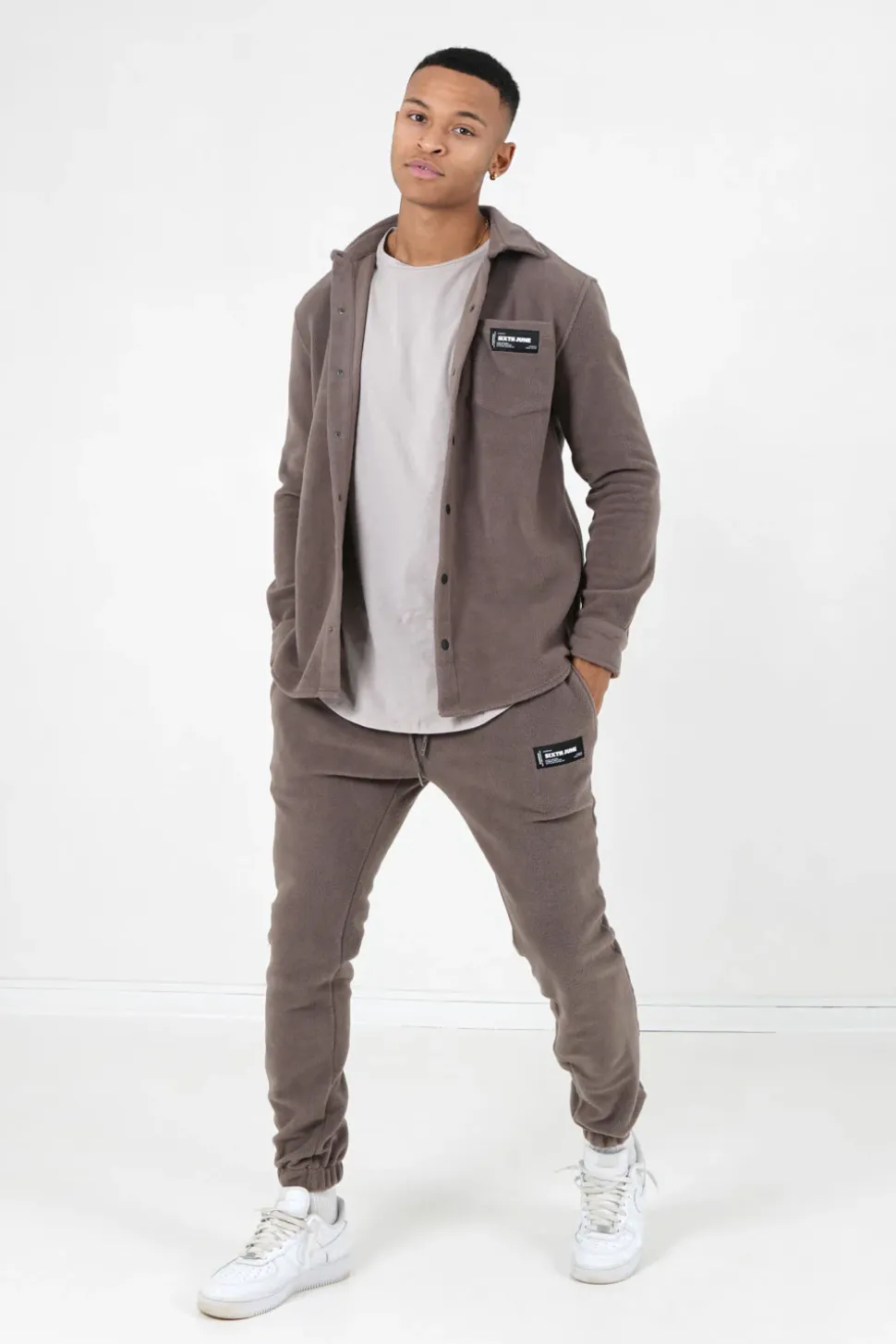 Chemise Polaire Poche Marron