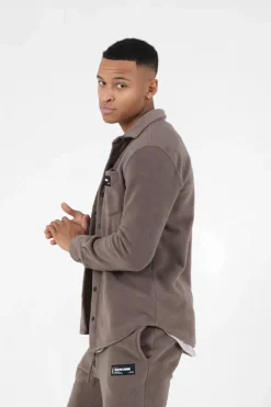 Chemise Polaire Poche Marron