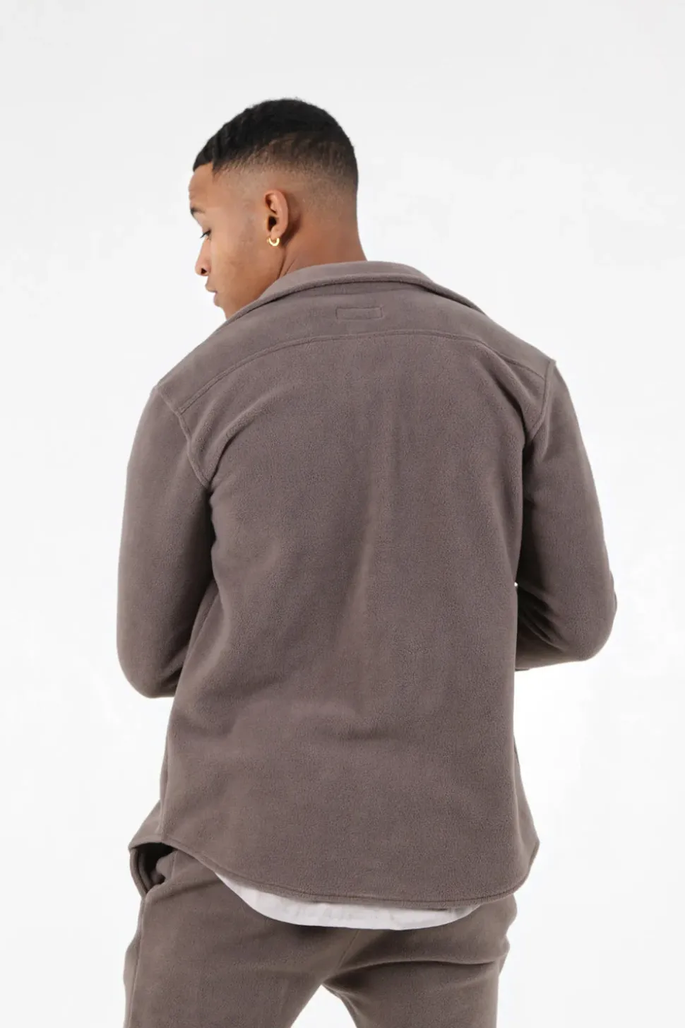 Chemise Polaire Poche Marron